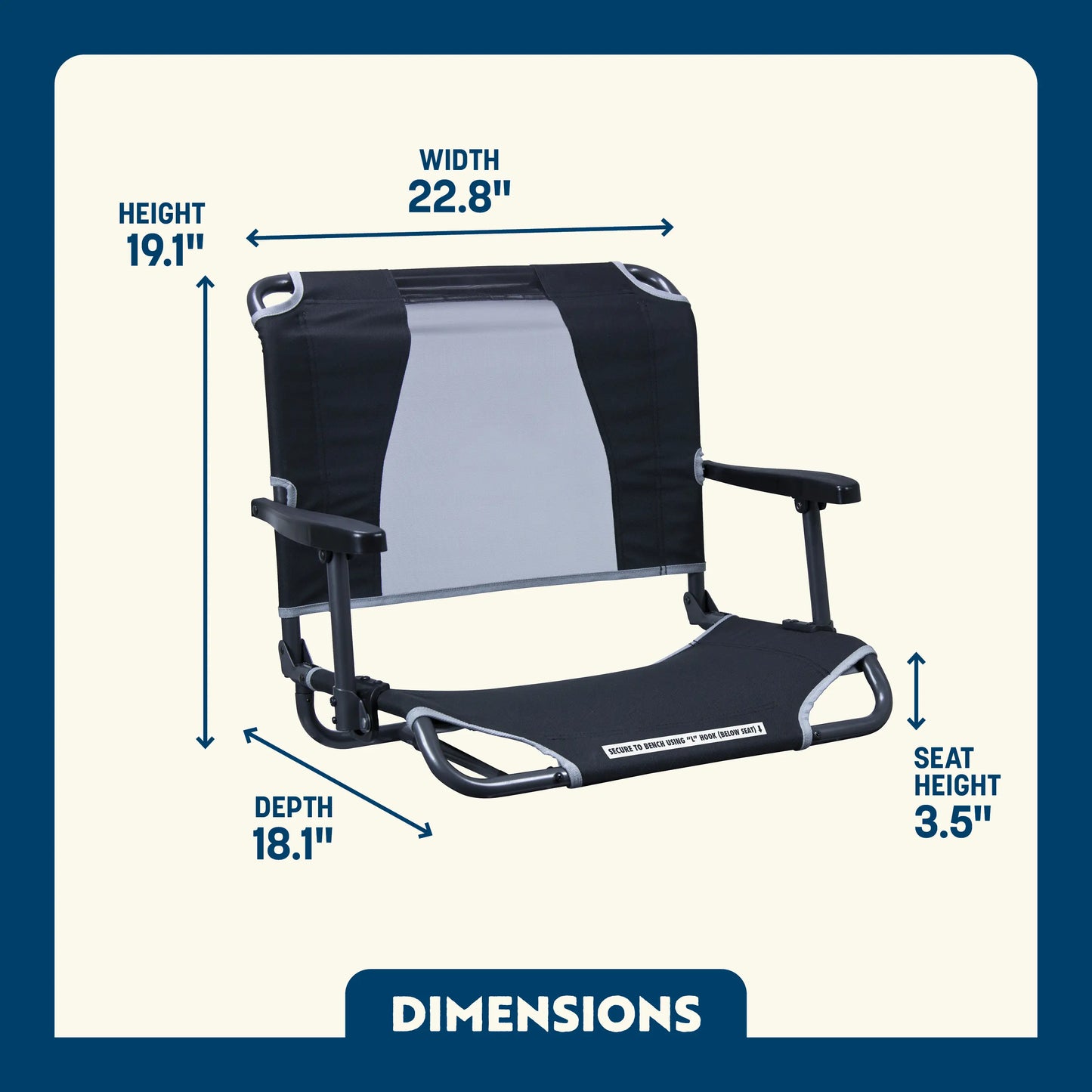 Big Comfort Stadium Chair™ with Armrests - J4DE