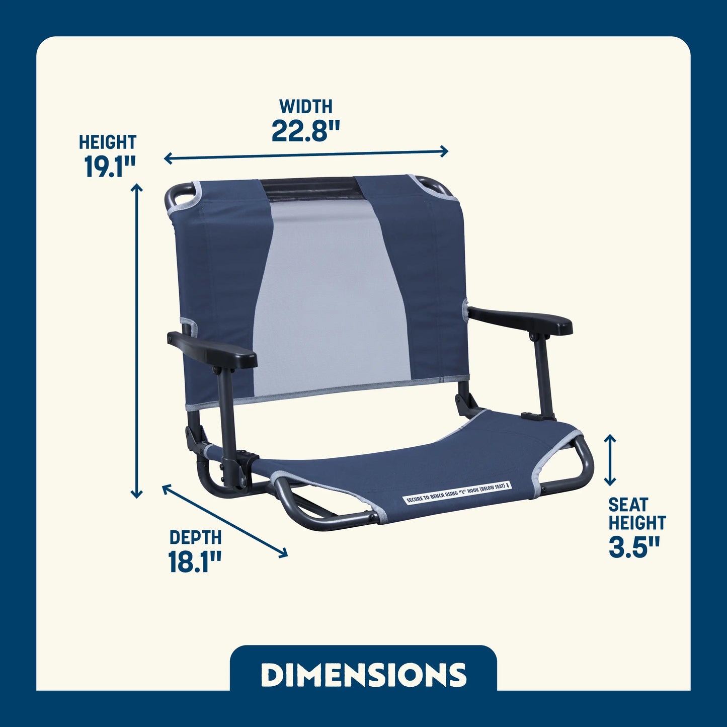 Big Comfort Stadium Chair™ with Armrests - J4DE