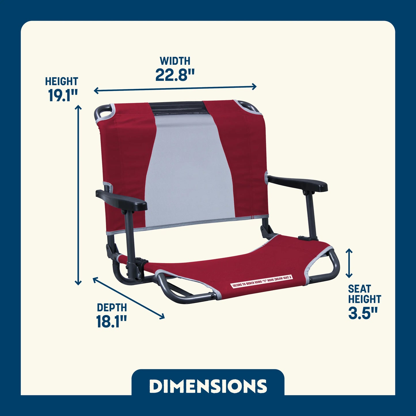 Big Comfort Stadium Chair™ with Armrests - J4DE