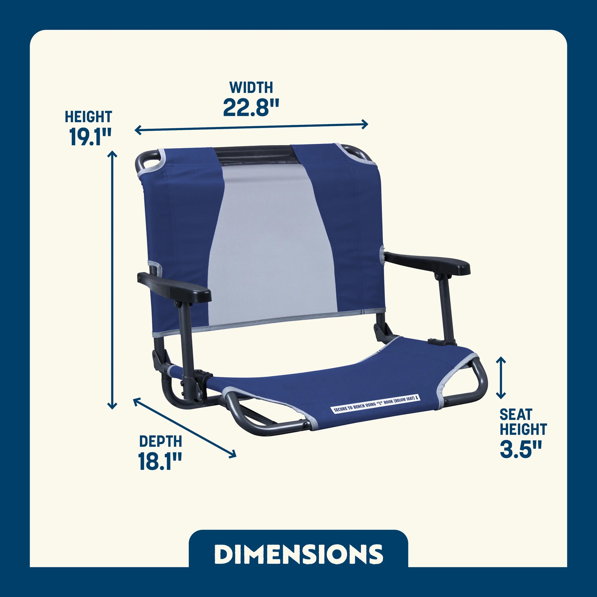 Big Comfort Stadium Chair™ with Armrests - J4DE
