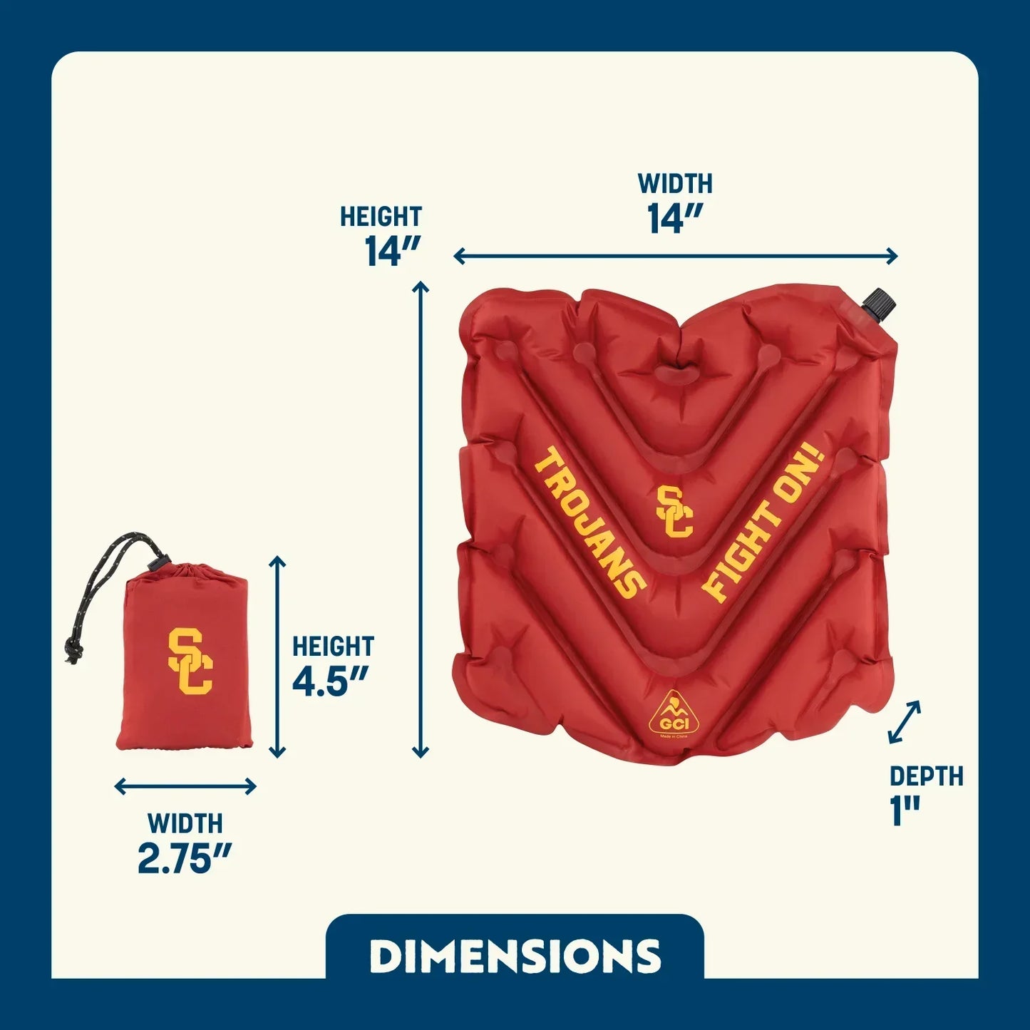 College V Seat™ Inflatable Stadium Cushion - USC Trojans - 8VAY