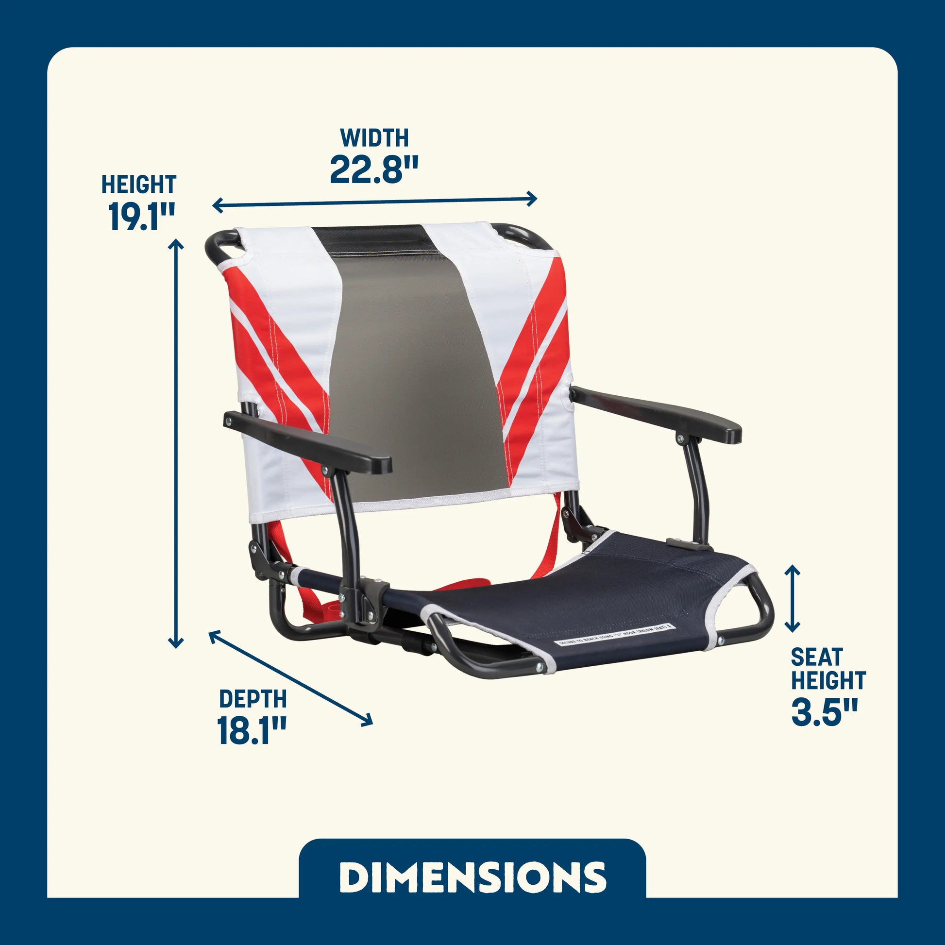 Big Comfort Stadium Chair™ with Armrests - J4DE