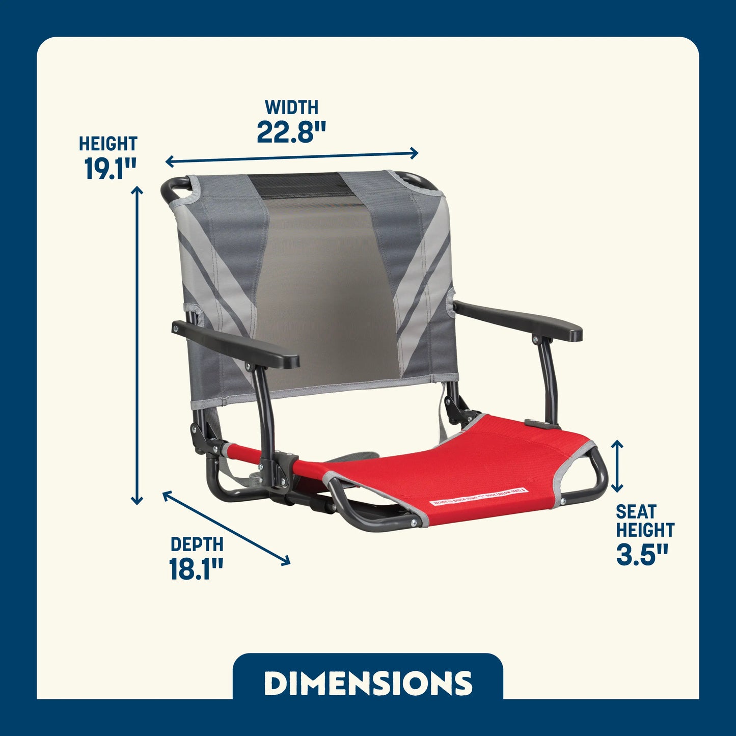 Big Comfort Stadium Chair™ with Armrests - J4DE