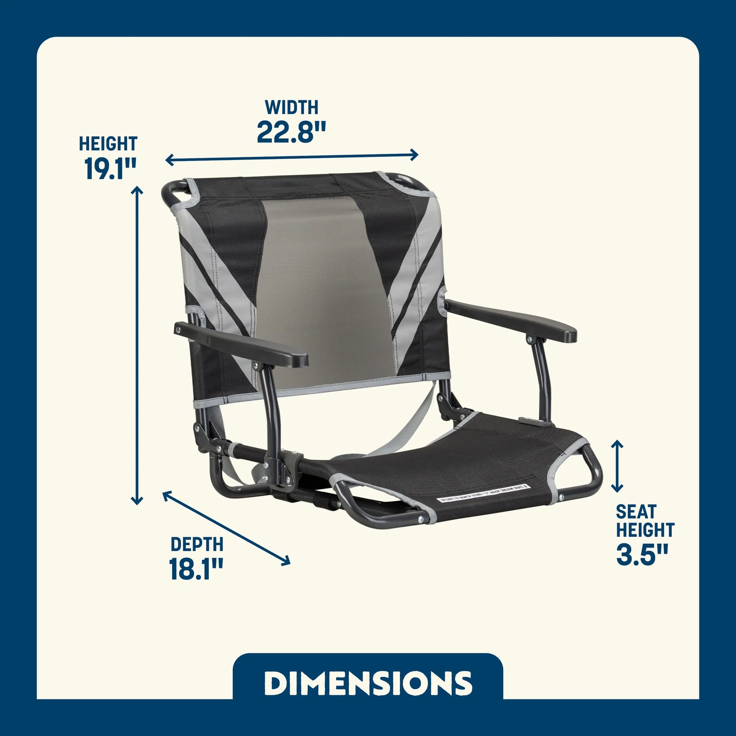 Big Comfort Stadium Chair™ with Armrests - J4DE