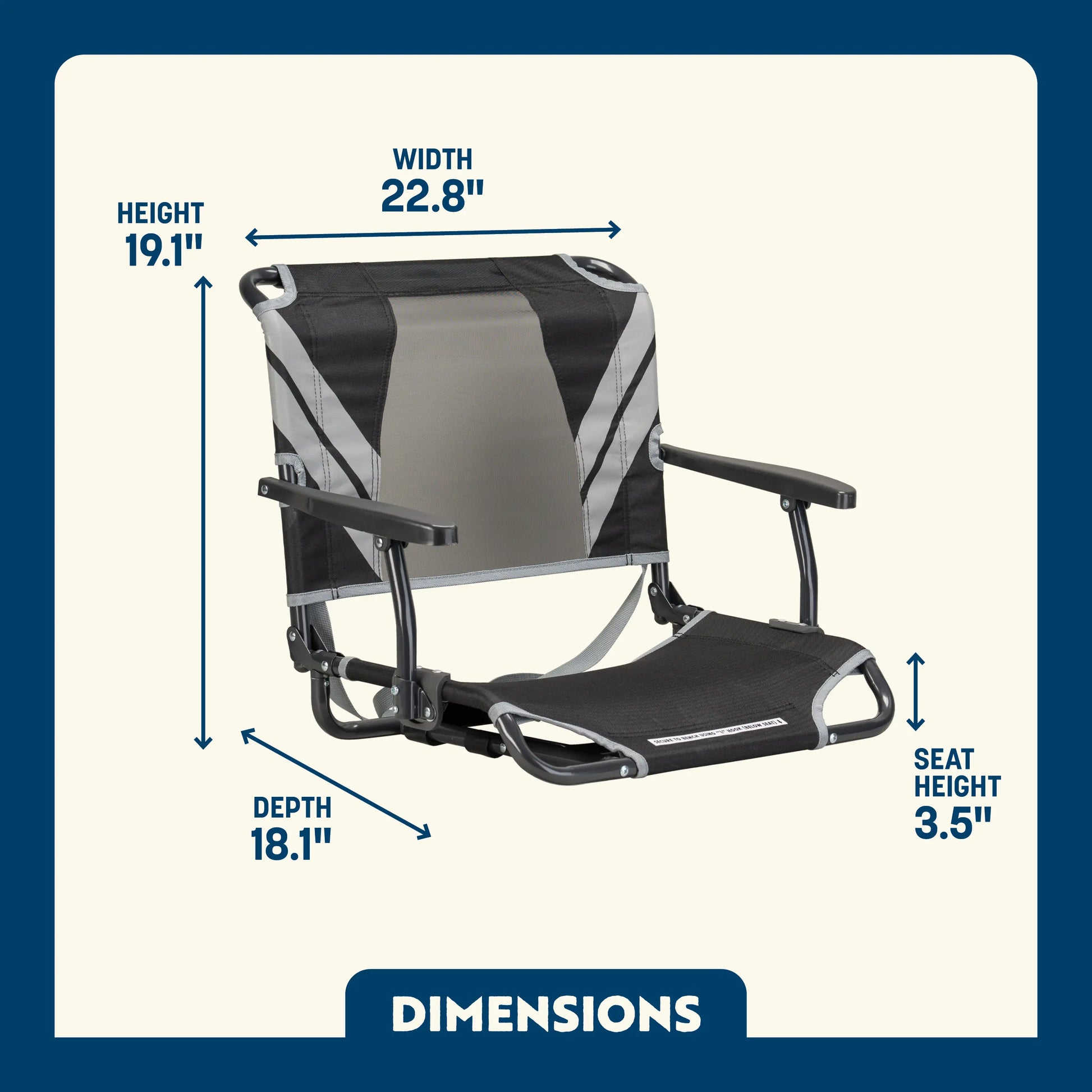 Big Comfort Stadium Chair™ with Armrests - J4DE