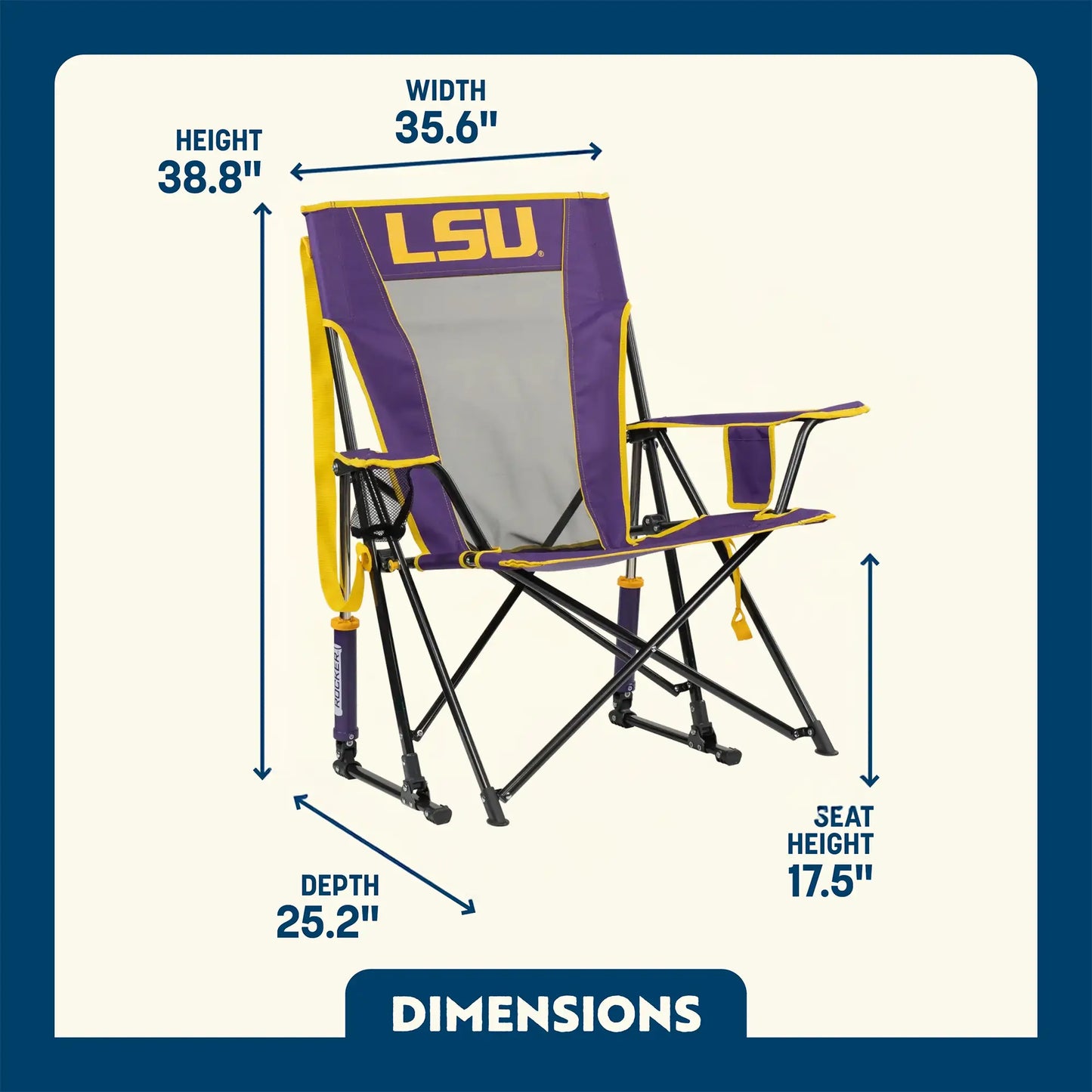 College Comfort Pro Rocker™ - LSU Tigers - G5BA