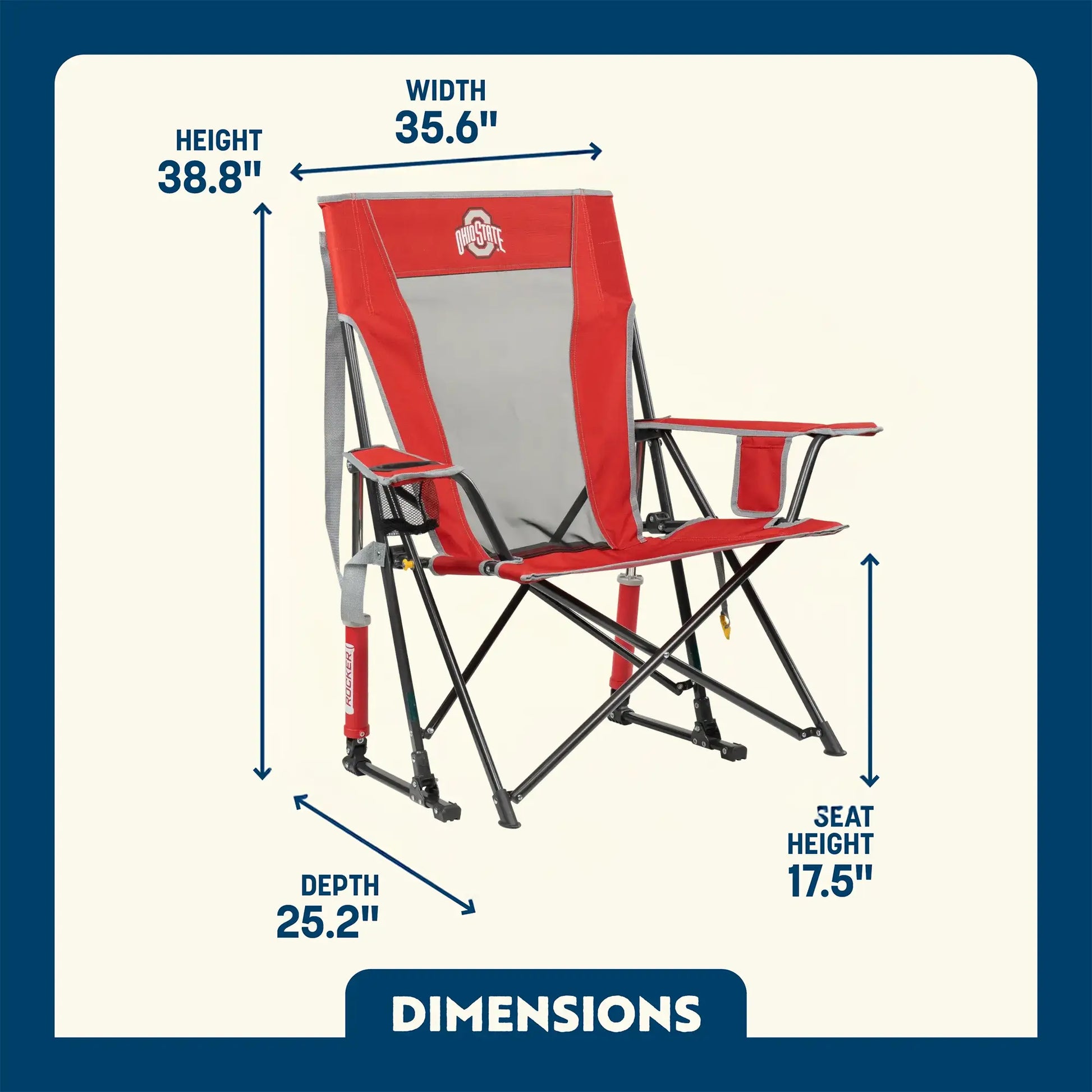 College Comfort Pro Rocker™ - Ohio State Buckeyes - 0DJD
