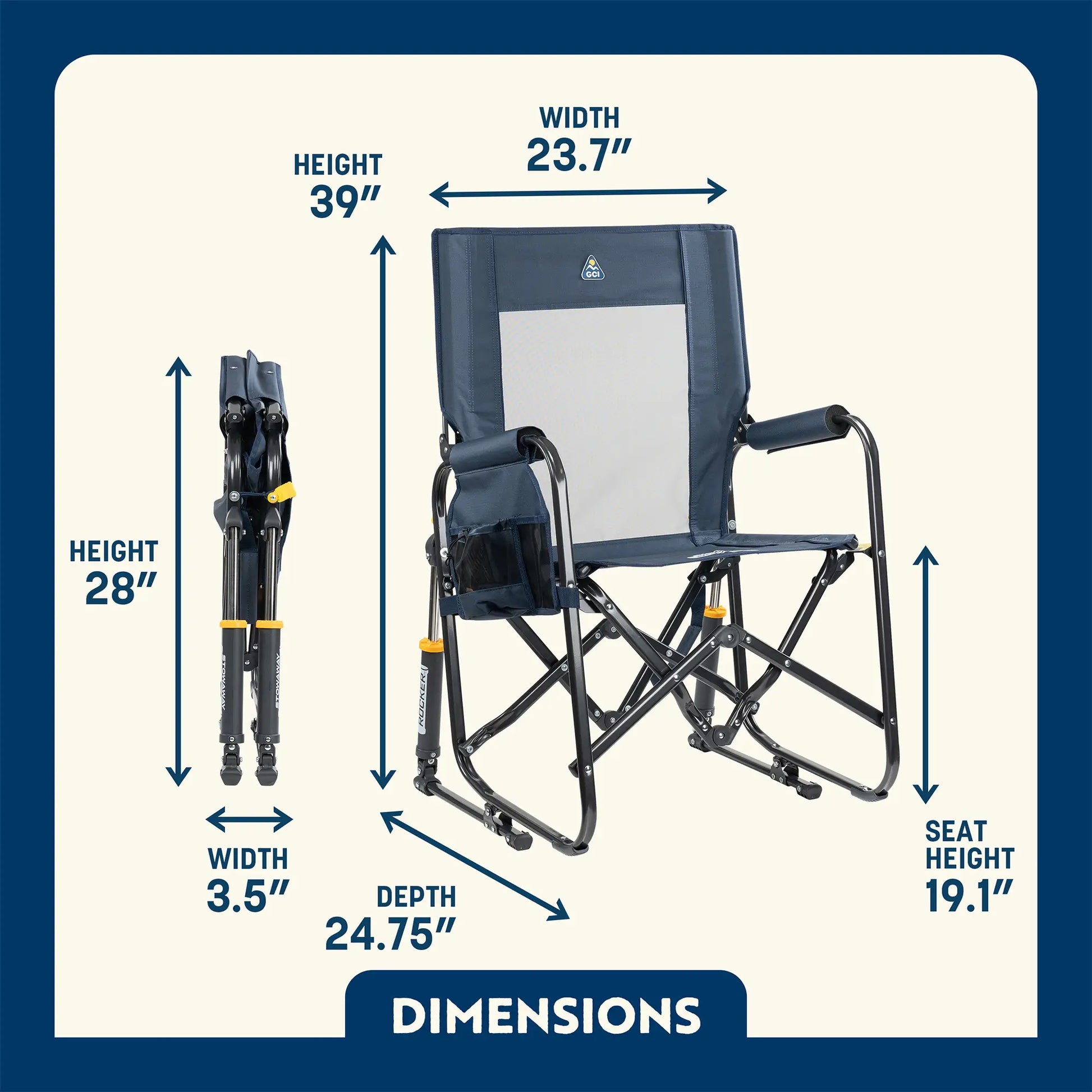 Stowaway Rocker™ with Storage Pouch - DNH8